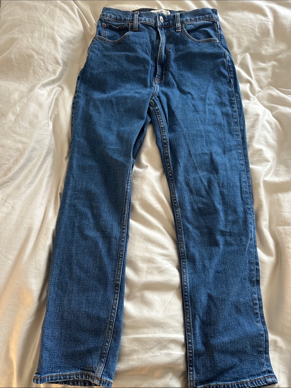 Abercrombie Women’s The Ankle Striaght Ultra High Rise Jean